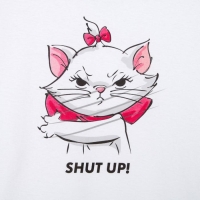 Футболка &laquo;Мари&raquo; Коты аристократы oversize, цвет белый