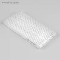 Пилка для ногтей, прямая, 180/240 грит, 18 см, фасовка 20 шт., серая