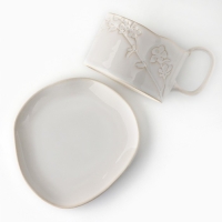Чайная пара керамическая &laquo;Керамик&raquo;, 2 предмета: кружка 220 мл, блюдце 13х13,6 см