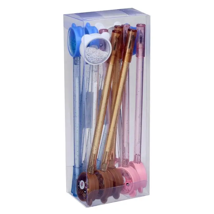 Ручка - прикол гелевая Calligrata &laquo;Блеск мишка&raquo;, МИКС