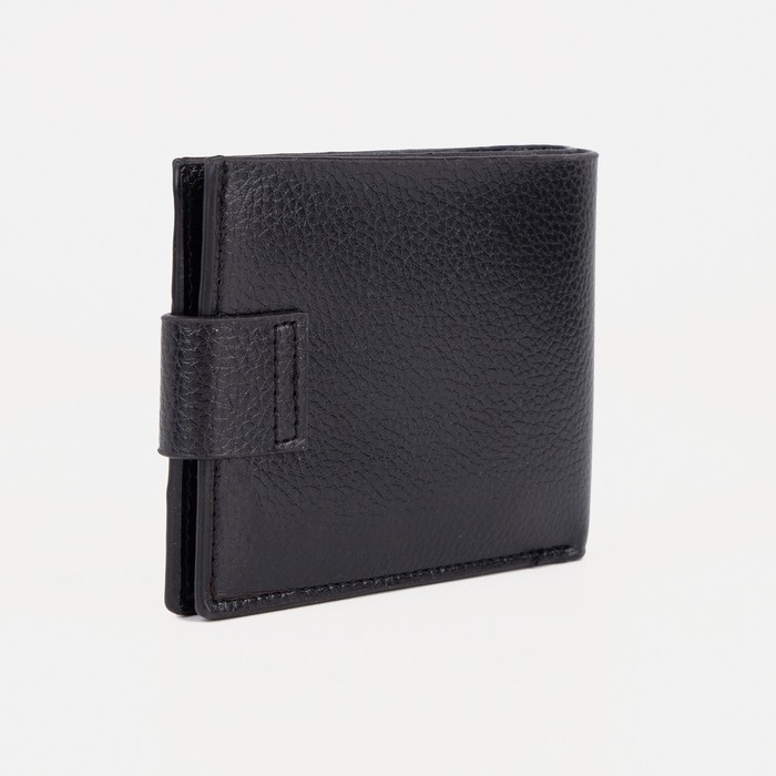 Портмоне мужское на магните, отдел для купюр, для карт, для монет, цвет чёрный Портмоне мужское на магните, отдел для купюр, для карт, для монет, цвет чёрный