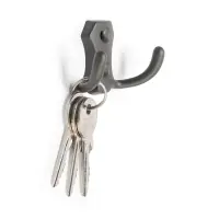 Крючок мебельный ТУНДРА TKd=007, двухрожковый, графит