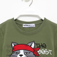 Футболка детская KAFTAN "The best" р.32 (110-116), хаки Футболка детская KAFTAN "The best" р.32 (110-116), хаки