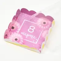 Коробка для печенья, &laquo;К женскому дню&raquo;, 12&times;12&times;3 см