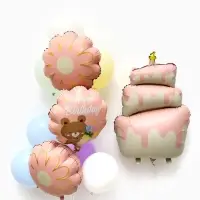 Воздушные шары "Розовый тортик" фольга, латекс, набор 12 штук