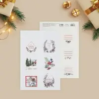 Шильдик на подарок Happy new year, набор 6 штук, 16 х 24 см