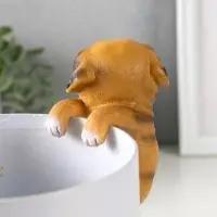 Декор на кашпо "Маленький мопс" 6,5х7х11,5 см