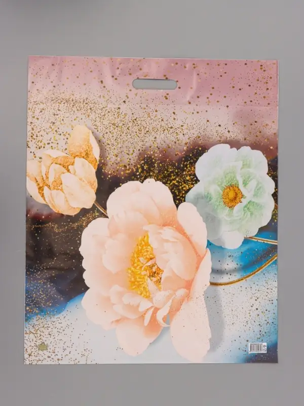 Пакет подарочный "Цветочный БИГ 20кг"  60 х 50 см 100 мкм