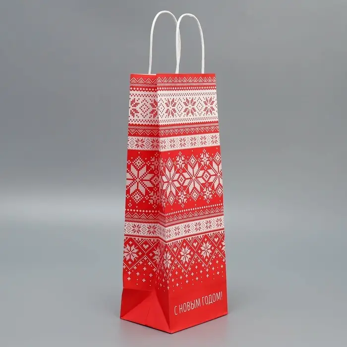 Пакет под бутылку &laquo;Морозко&raquo;, 13 x 36 x 10 см