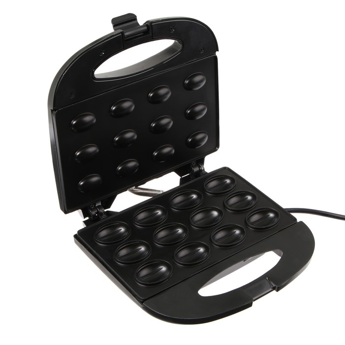 Электровафельница Luazon LT-08, 750 Вт, орешки, антипригарное покрытие, черная Электровафельница Luazon LT-08, 750 Вт, орешки, антипригарное покрытие, черная