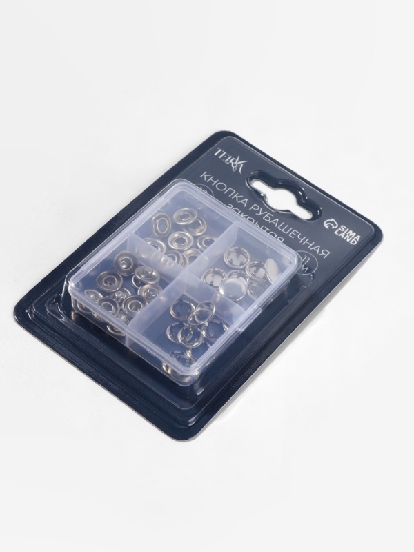 Кнопки рубаш закр d11мм (наб 10шт цена за наб) нерж сталь серебряный блистер TR Кнопки рубаш закр d11мм (наб 10шт цена за наб) нерж сталь серебряный блистер TR