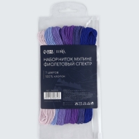 Набор ниток мулине хлопок 8±1м (наб 7шт цена за наб) cпектр фиолетовый TR Набор ниток мулине хлопок 8±1м (наб 7шт цена за наб) cпектр фиолетовый TR