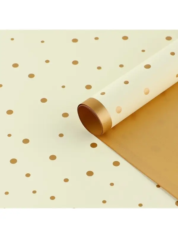 Плёнка упаковочная для цветов &laquo;От всей души&raquo;, матовая, бежево-золотая 57 х 57 см