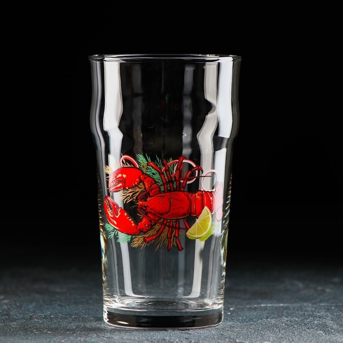 Стакан стеклянный для пива &laquo;Деликатес&raquo;, 570 мл, рисунок МИКС