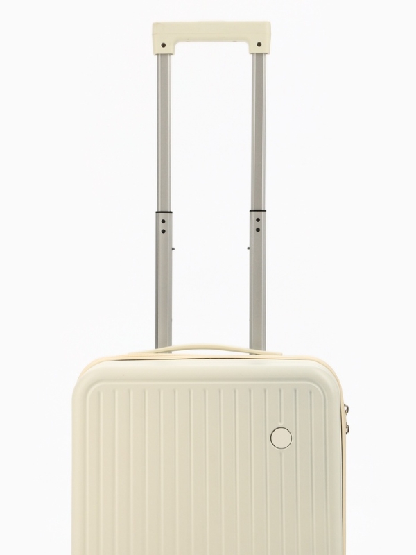 Чемодан 20", PС, 34*22*56, отд на молнии, код замок, 4 колеса, белый