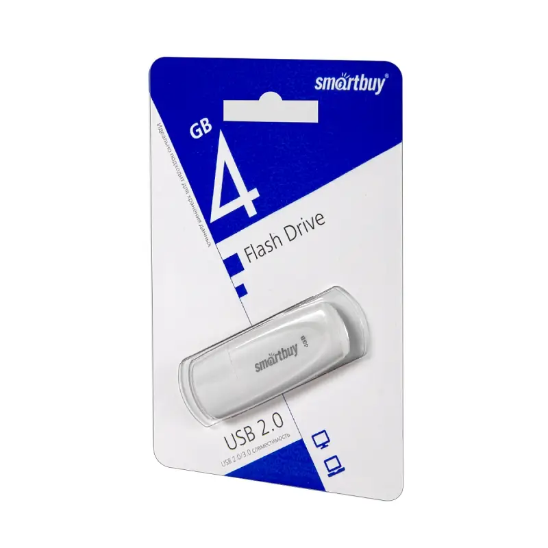 USB накопитель 4 GB Smart Buy Scout White