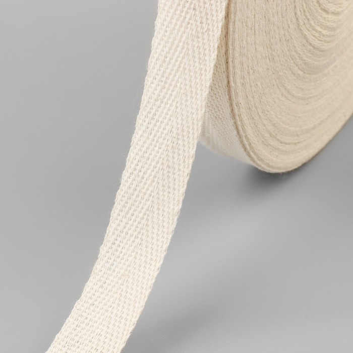 Лента киперная, 20 мм, 50 &plusmn; 1 м, плотность 3,33 гр/м, цвет бежевый