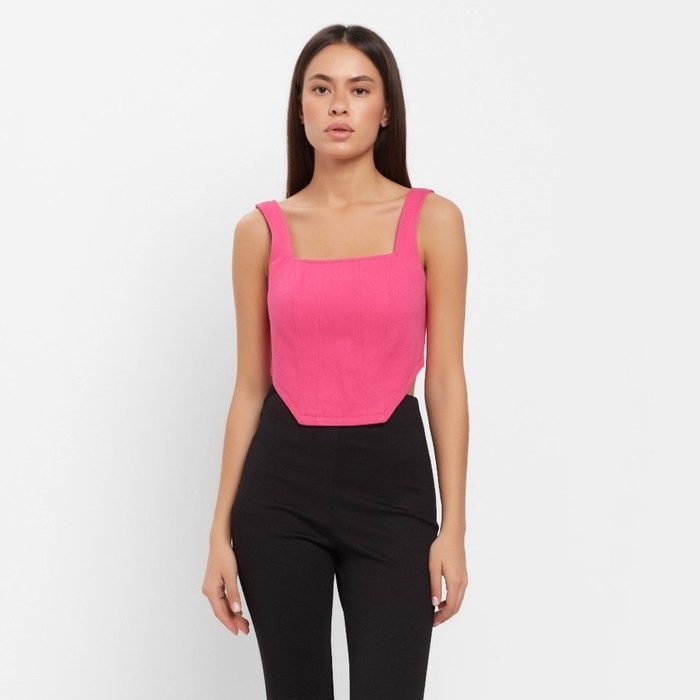 Топ женский джинсовый MIST: Denim р.44, розовый Топ женский джинсовый MIST: Denim р.44, розовый