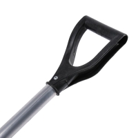 Лопата для уборки снега, автомобильная, пластиковый ковш 380 × 370 мм, алюминиевая планка, алюминиевый черенок, с ручкой Лопата для уборки снега, автомобильная, пластиковый ковш 380 × 370 мм, алюминиевая планка, алюминиевый черенок, с ручкой