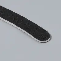 Пилка для ногтей, бумеранг, 80/100 грит, 18 см, чёрная