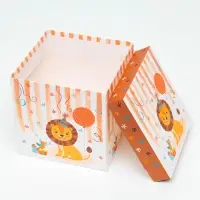 Коробка подарочная самосборная &laquo;Детская&raquo; Лев 15&times;15&times;15 см