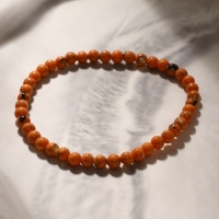 Браслет шар №4 &laquo;Варисцит&raquo;, цвет оранжевый, 8см