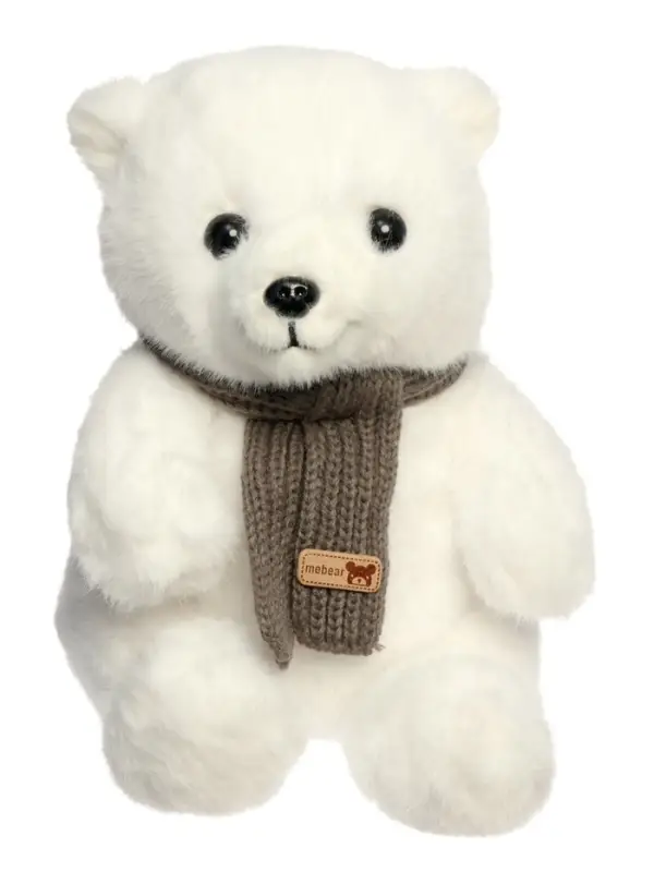 Мягкая игрушка "Пёсик в шарфике" цвет белый, 25 см