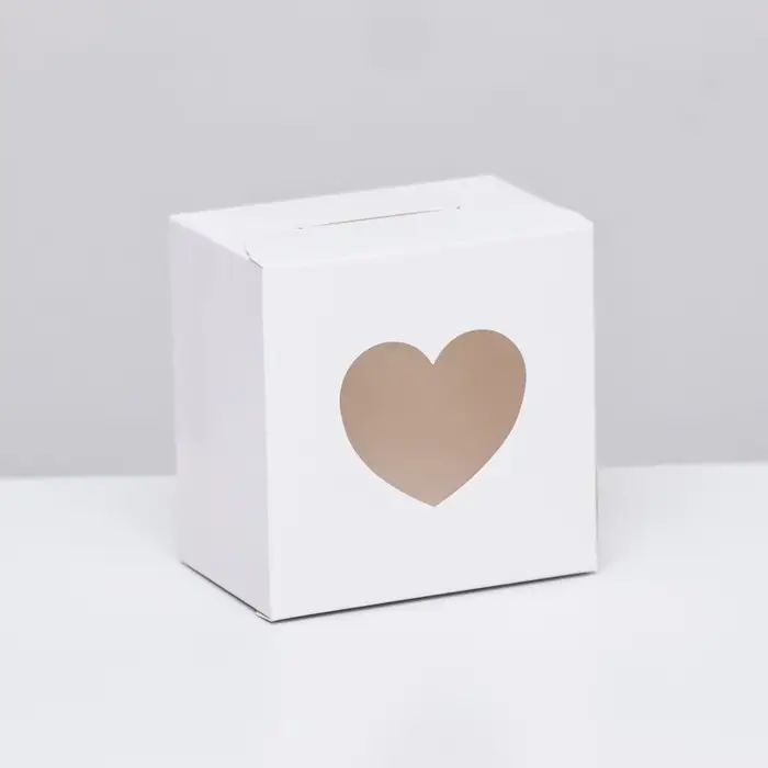 Коробка сборная, белая, 10&times;10&times;6.5 см