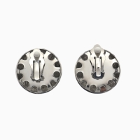 Клипсы «Тренд» объёмный круг, цвет серебро Клипсы «Тренд» объёмный круг, цвет серебро