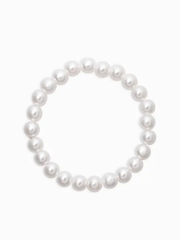 Браслет "Стильный жемчуг" (набор 5шт), №8/16, цвет белый в золоте