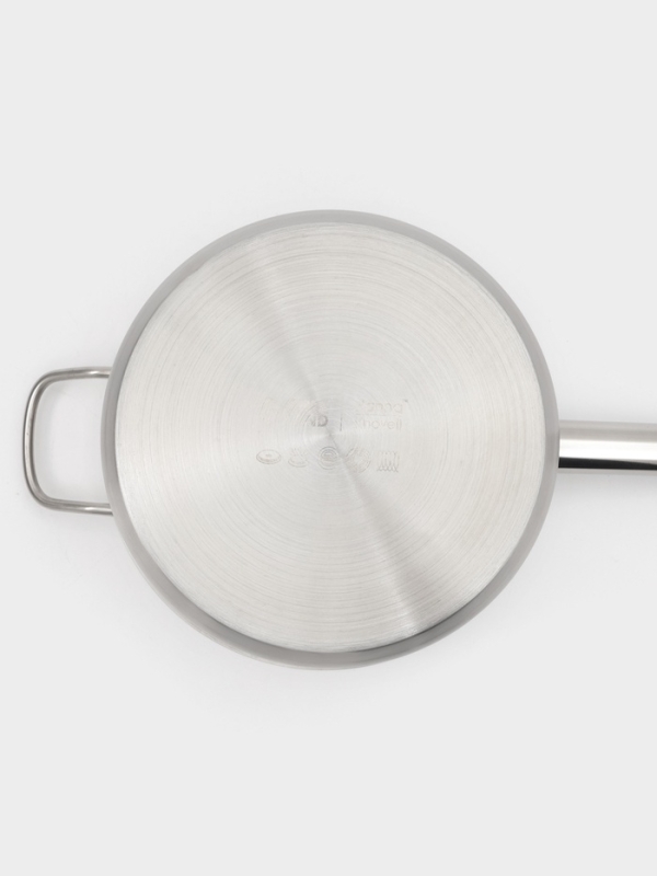 Ковш 5,1 л, d=22, h=13,5 см, с крышкой, толщина стенки 0,8 мм, индукция, две ручки