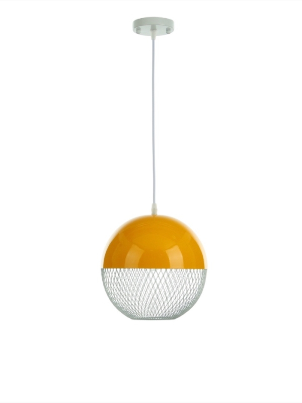 Светильник Lina 1х40Вт Е27 лимонный  26х26х32см