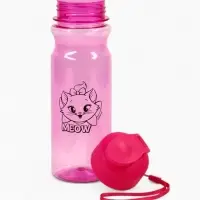 Бутылка для воды пластиковая "Кошка" 500 мл