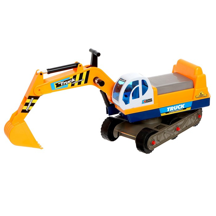 Толокар «Экскаватор», подвижный ковш, цвет жёлтый Толокар «Экскаватор», подвижный ковш, цвет жёлтый