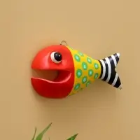 Панно "Рыба-хищник" дерево 20х12х4 см, цв. разноцветный