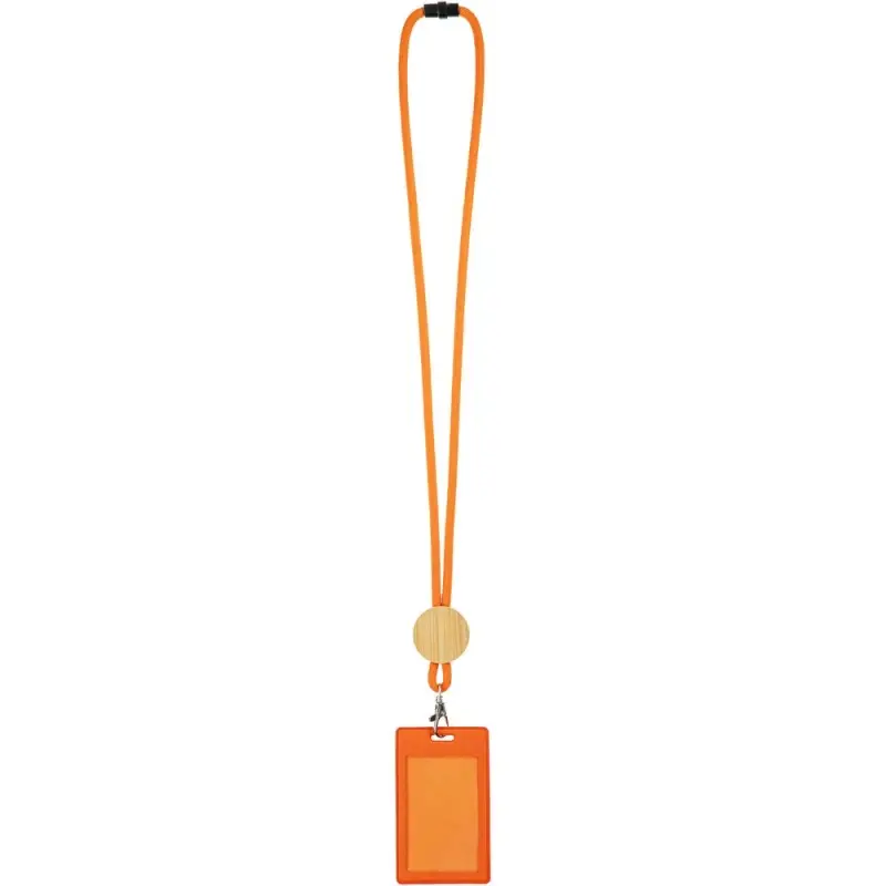 Шнурок для бейджа Tube Wood, оранжевый