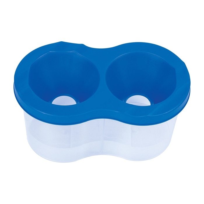 Стакан - непроливайка для рисования двойной Calligrata, 150 мл &times;2, с держателем для кистей, МИКС