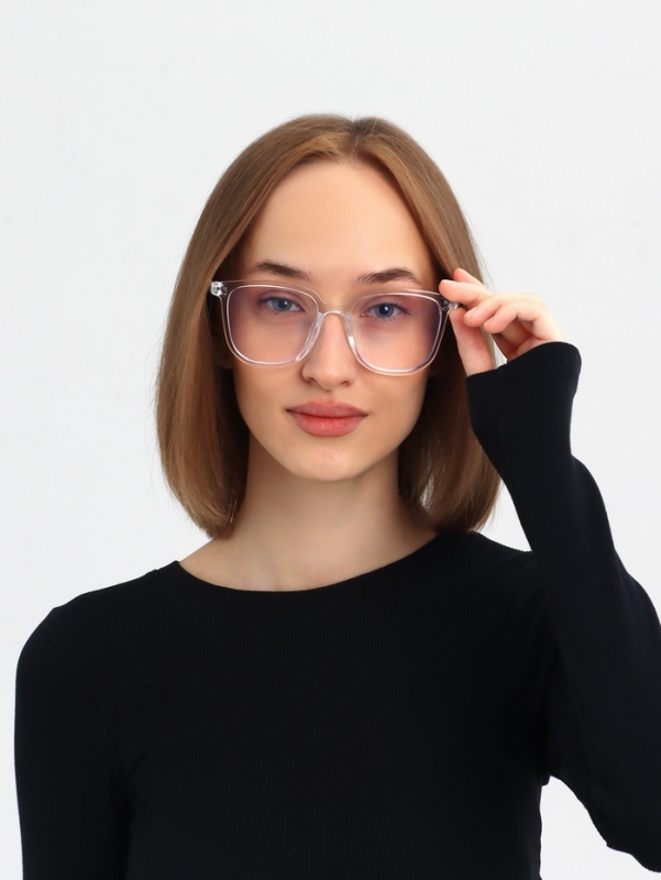 Очки для компьютера, антибликовые, 5.1 х 4 см, ширина 14.4 см, дужка 13.8 см, белая оправа   1079583