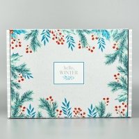 Коробка подарочная новогодняя складная «Hello, winter», 30.7 х 22 х 9.5 см, Новый год Коробка подарочная новогодняя складная «Hello, winter», 30.7 х 22 х 9.5 см, Новый год