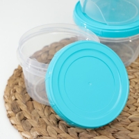 Набор банок для хранения продуктов с крышкой &laquo;Фиджи&raquo;, 3 шт, 0,7 л, цвет крышки МИКС