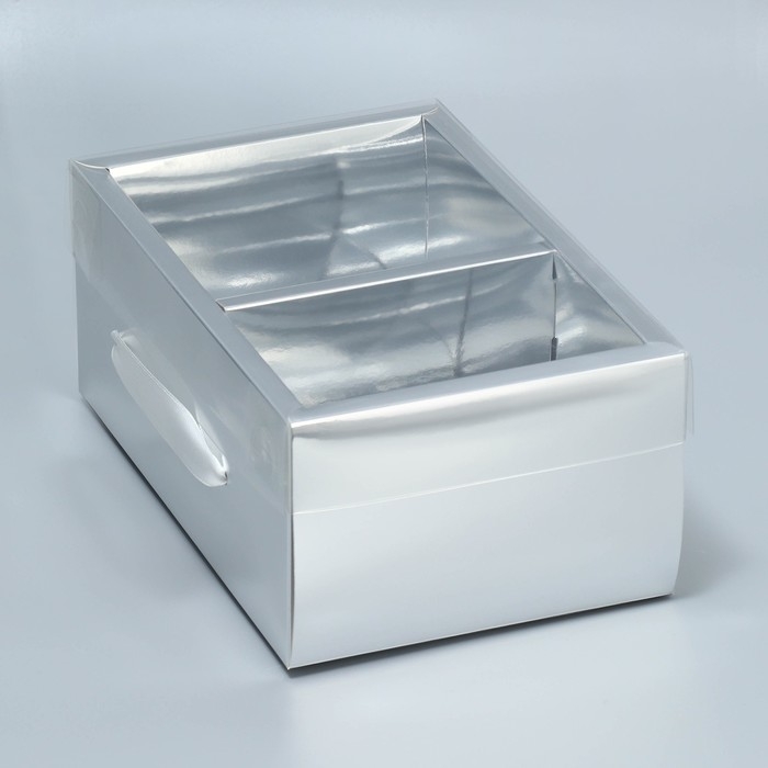 Коробка подарочная складная, упаковка, &laquo;Серебро&raquo;, 23 х 15 х 10 см