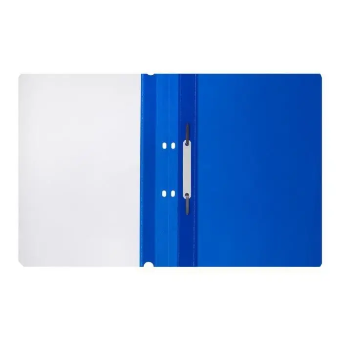 Папка-скоросшиватель Calligrata, А4, 180 мкм, синяя, прозрачный верх, с перфорацией