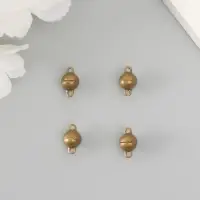 Застёжка магнитная металл "Шарик" бронза 0,7х1,2х0,7 см (набор 2 половинки)