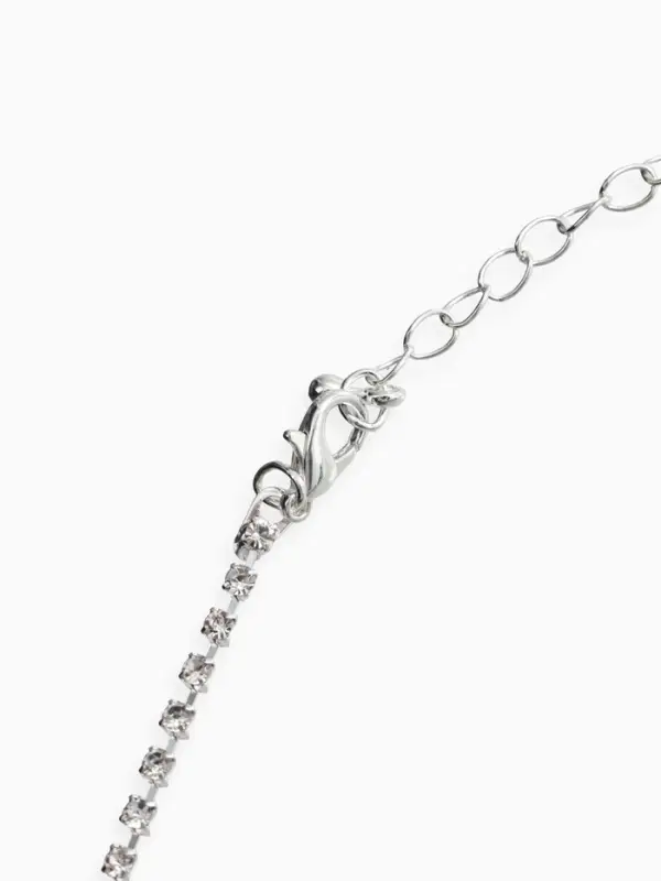 Набор 2 предмета: серьги, колье &laquo;Вечерний шик&raquo;, белый в серебре