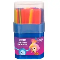 Счетные палочки 30 штук, в пластиковом пенале, МИКС &laquo;Фиксики&raquo;