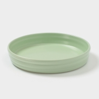 Форма для запекания Доляна &laquo;Зефир&raquo;, 1 л, d=23 см, керамика, круглая, зелёная