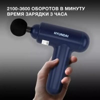 Массажер перкуссионный H-MG900, синий