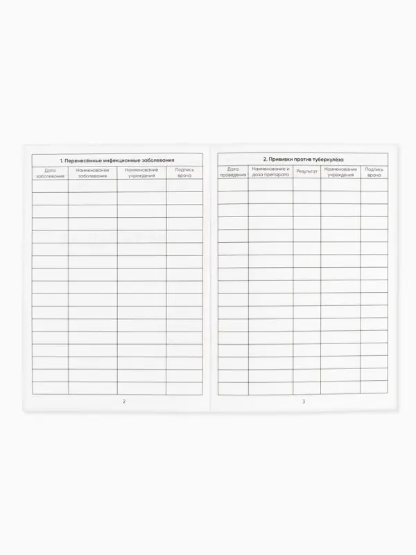 Сертификат о профилактических прививках А6, 24 страницы 10.5&times;14.8 см &laquo;Мальчик&raquo;