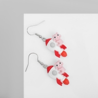 Серьги ассорти &laquo;Радость&raquo; коты на ракете, цветные в серебре