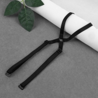 Бретели текстильные, крестообразные, 1 см, цвет чёрный